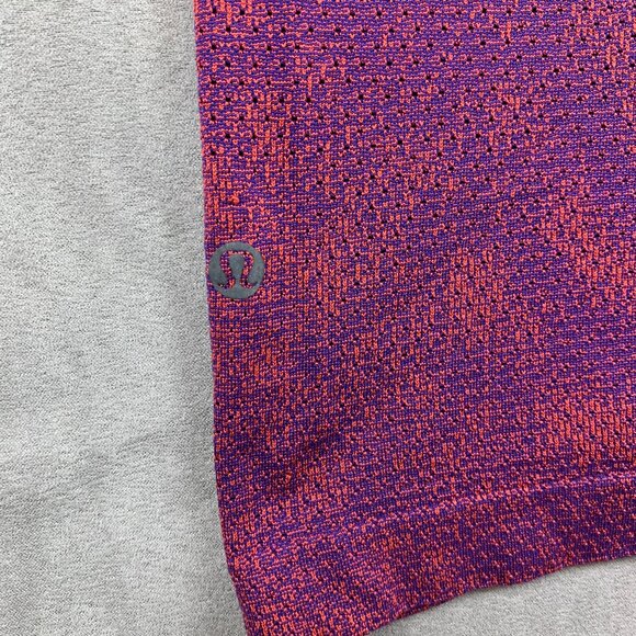 Lululemon Mens Shirt XL Purple Orange Tie Dye Metal Vent Tech Mesh Breathable - Picture 7 of 7